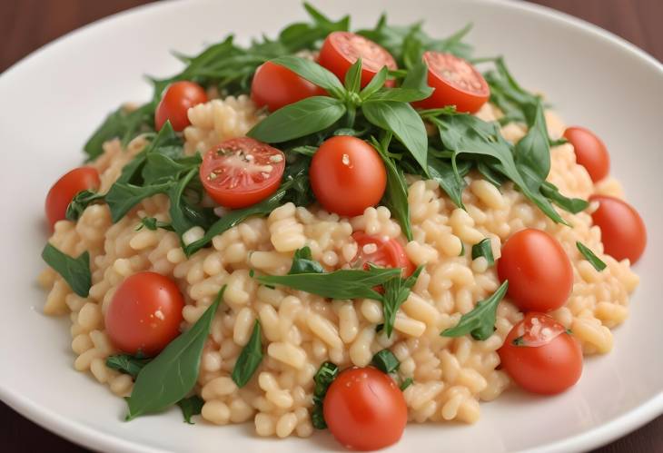 Tomato Arugula Risotto A Vibrant Blend of Fresh and Peppery Flavours