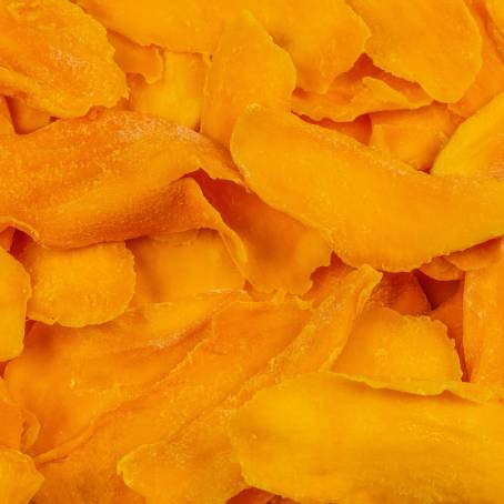 Top Down View of Fresh Yellow Mango on White Surface, Perfect for Tropical Fruit Visuals