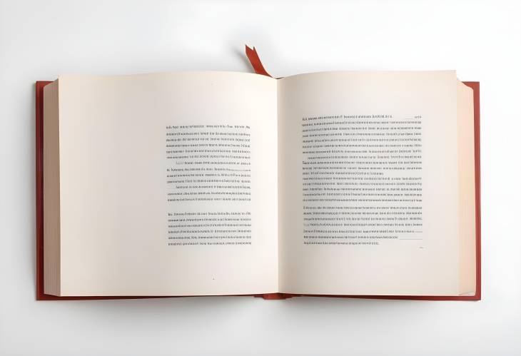 Top Down View of Open Book on a White Surface, Ideal for Educational and Literary Projects