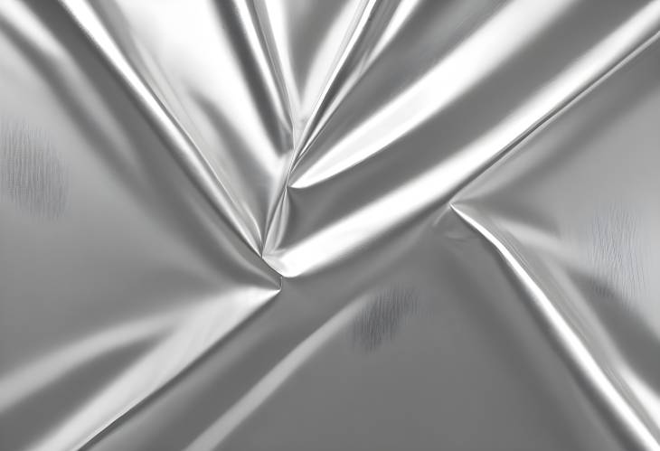 Top Down View of Shiny Silver Foil Texture Background