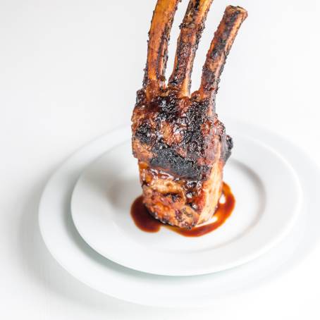 Top View Grilled Pork Isolated on White Background Ideal for HighQuality Food Images