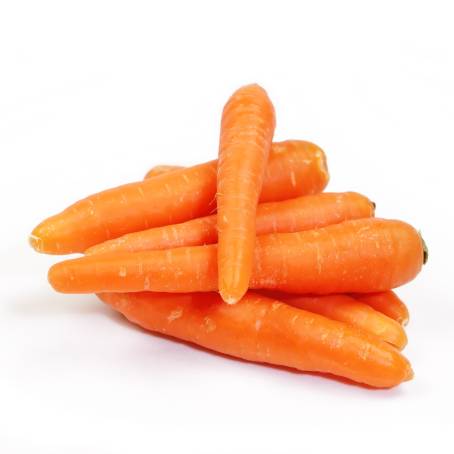 Top View of Fresh Raw Carrots Daucas Carota Isolated for Healthy Diet and Culinary Use