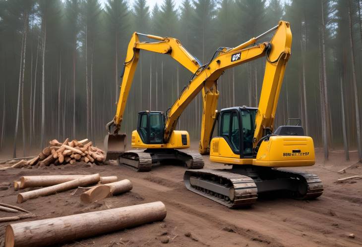 Tracked Excavator Grapple for Forest Clearing Backhoe with Forest Clamp and Timber Crane for Loggi