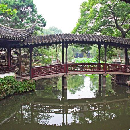 Traditional Gondola on Canal in Tongli Watertown, Suzhou, China