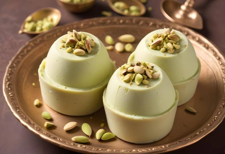 Traditional Pista Kulfi Creamy Pistachio Dessert with an Irresistible Frozen Texture