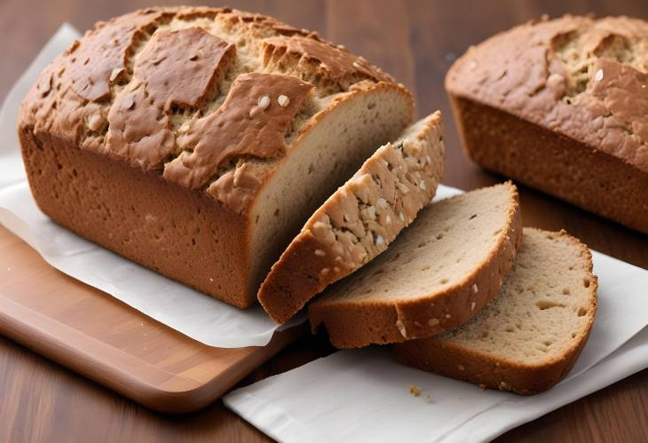 Traditional Wheaten Bread Irish Brown Soda Bread Made with Nutty Whole Wheat Flour