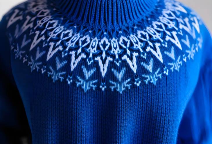 Trendy Blue Sweater with a Fun Pattern for Everyday Fashion