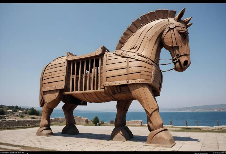 Trojan Horse View in Canakkale A Landmark from the Iconic Troy Movie Filming