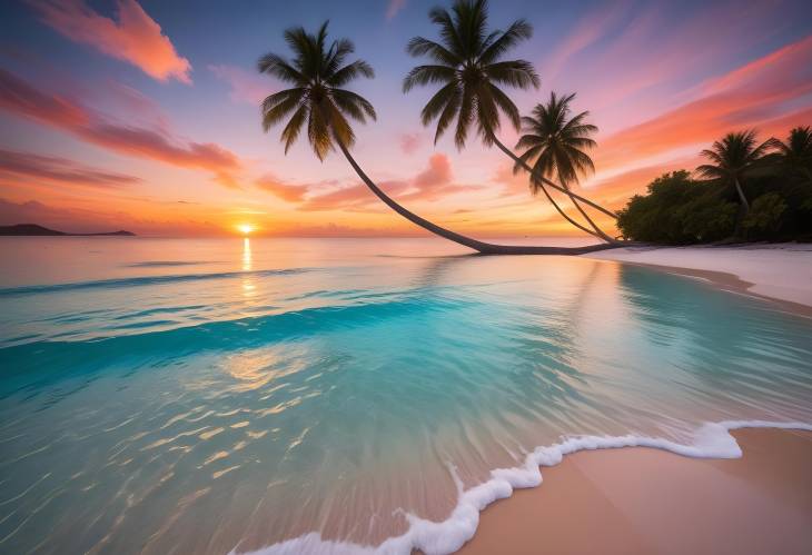 Tropical Sunset A Beach Paradise