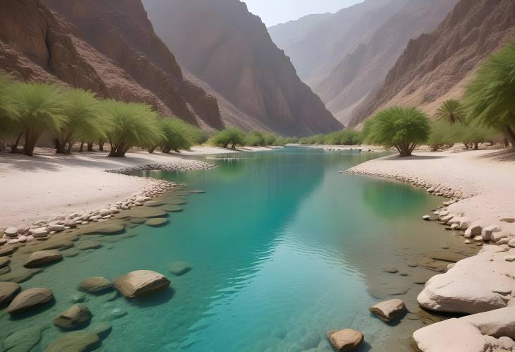 Turquoise Beauty of Wadi Tiwis Lagoon in Oman A Natural Wonder