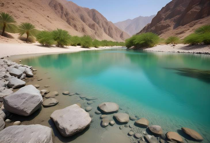 Turquoise Lagoon in Wadi Tiwi, Oman Stunning Natural Beauty