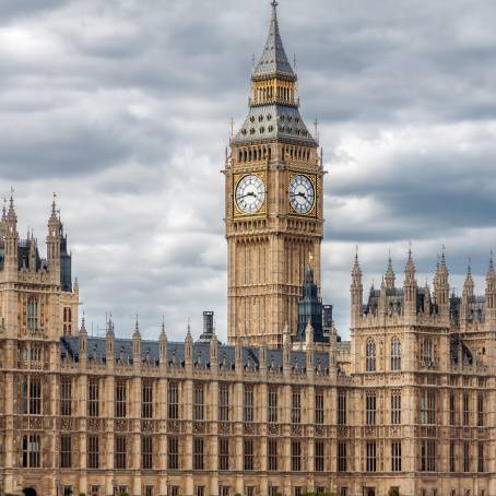 Twilight Views of Big Ben and Westminster Palace on the Thames