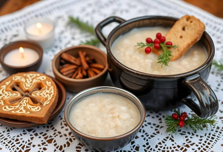 Ukrainian Kutia Traditional Christmas porridge with boiled wheat for Orthodox and Slavic celebrati