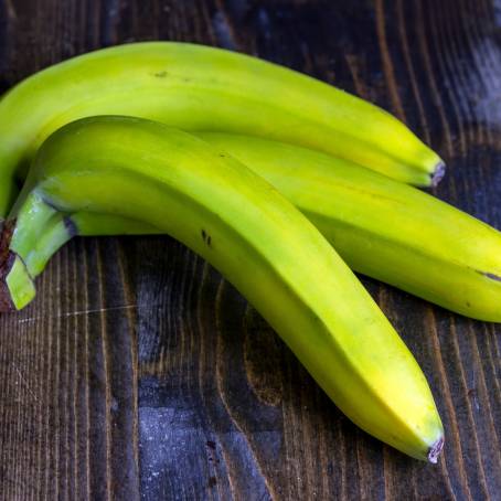 Unripe Green Bananas at Yangon Fruit Market