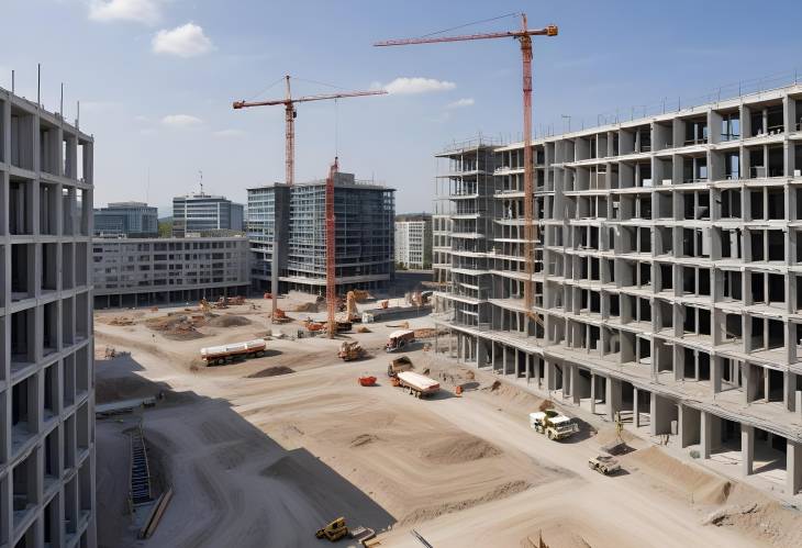 Urban Construction in Munich, Bavaria Large Development Site Corner in Germany