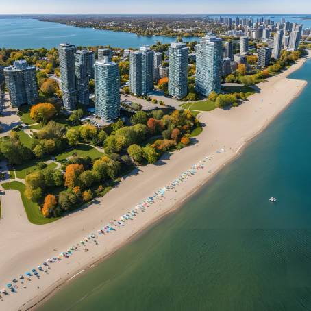 Urban Meets Nature Woodbine Beach Aerial Views