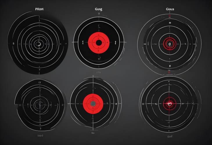 Vector Drawings of 5 Types of Round Air Gun Targets  Ideal for Accurate Shooting Practice