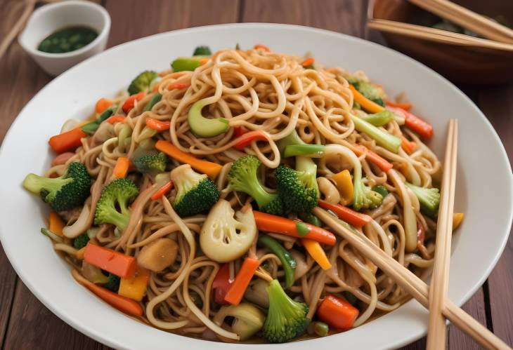 Vegetable Chopsuey Flavorful Stir Fried Vegetables with Crispy Noodles in Indo Chinese Fusion Style