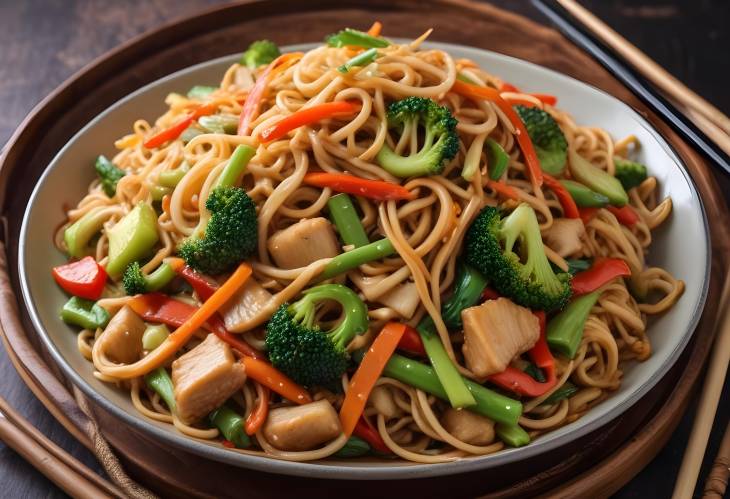 Vegetable Chopsuey Indo Chinese Fusion with Crispy Noodles and Flavorful Stir Fried Veggies