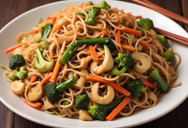 Vegetable Chopsuey Perfection Indo Chinese Fusion with Crispy Noodles and Flavorful Stir Fried Veggy