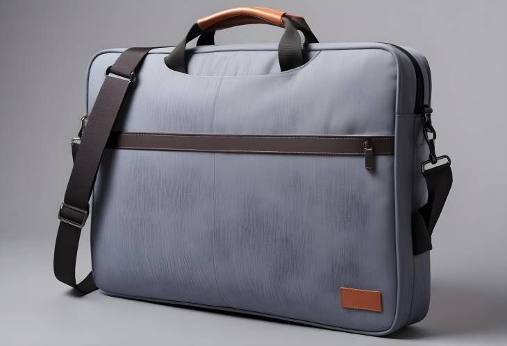 Versatile Textile Laptop Bag with Shoulder Strap, Isolated