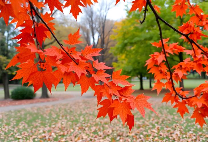 Vibrant Orange Leaves A Fall Wonderland