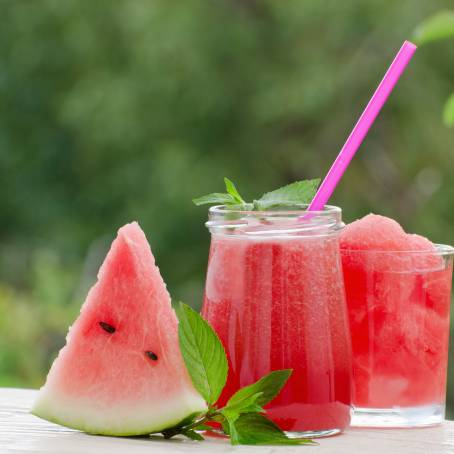 Vibrant Watermelon Smoothie Close Up Perfect Refreshing Summer Juice