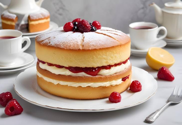 Victoria Sponge Cake Classic Recipe with Jam and Cream Filling