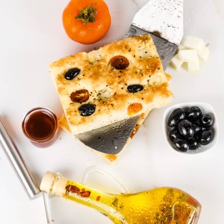 View from Above Olive Oil on White Surface as a Cooking Essential