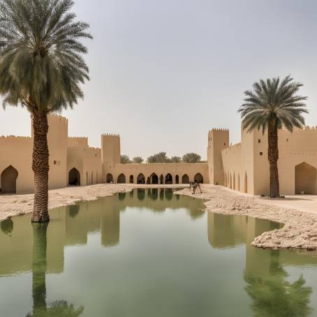 View of the UNESCO Enlisted Oasis in Al Ain, UAE