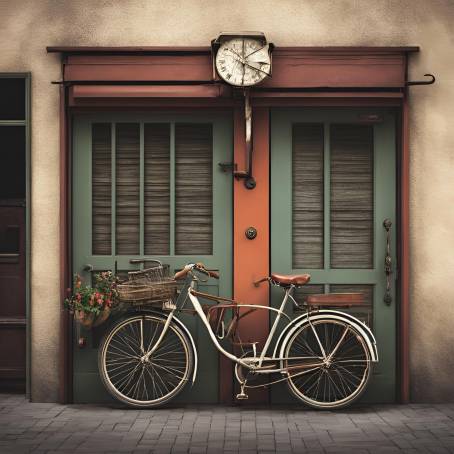 Vintage Bicycle Parking A Nod to the Past in Contemporary Settings