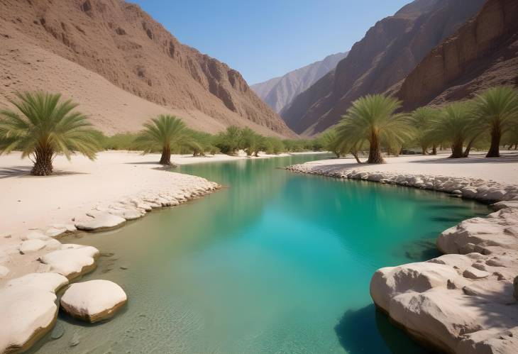 Wadi Tiwis Lagoon Turquoise Water Beauty in Oman