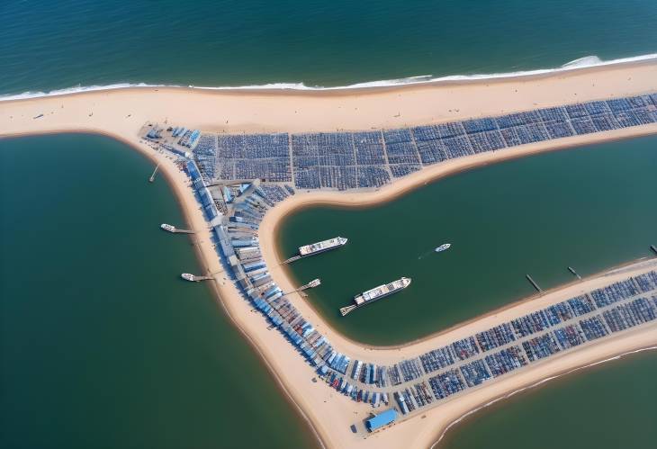 Wando Beach Port Aerial Photography South Koreas Scenic Coastal Harbor