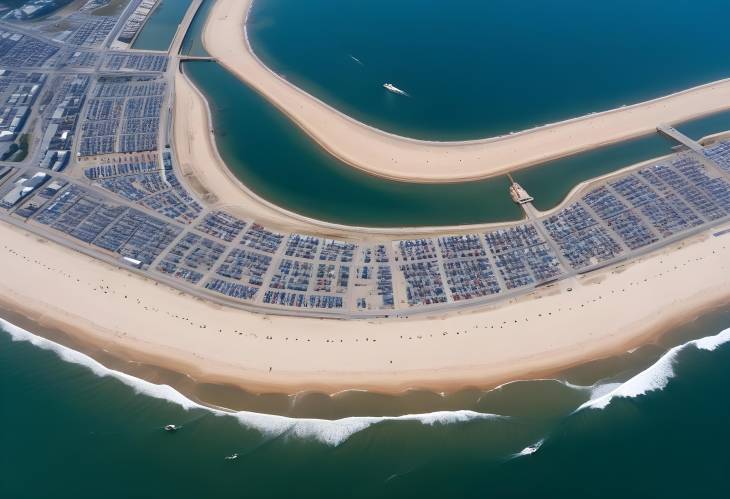 Wando Beach Port Aerial View South Koreas Coastal and Maritime Scene