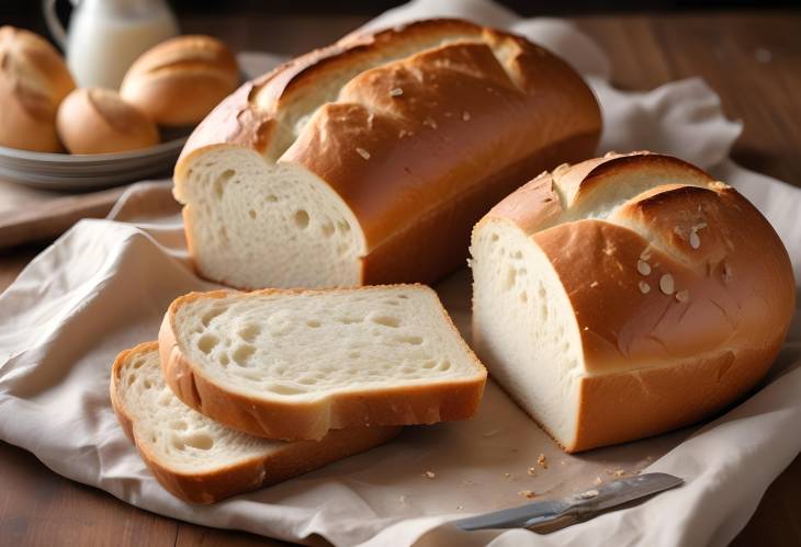 Warm and Delicious Homemade Bread with a Golden, Crispy Crust