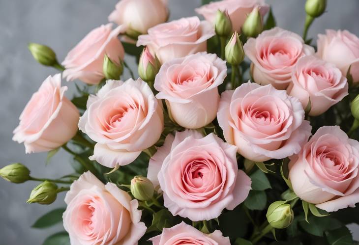 Whispers of Summer Soft Pink Roses and Eustoma in a Dreamy Floral Setting