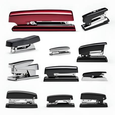 White Background Featuring Isolated Office Stapler Clean and Simple Design