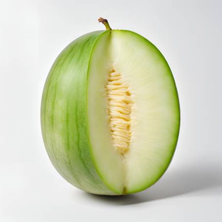 White Background Honeydew Melon from Japan Juicy and Fresh Fruit