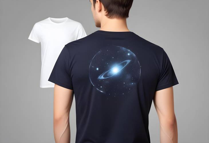 White Background T Shirt Mockup with Front and Back Views for Custom Design and Branding