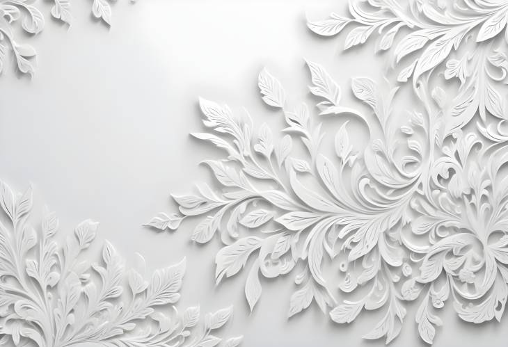 White Background with Creative Abstract Pattern, Ideal for Banner Design and Graphics