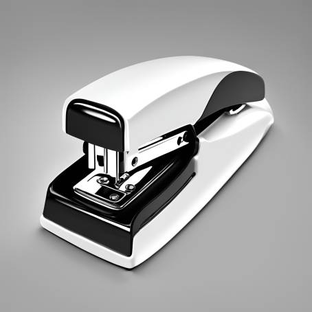 White Background with Isolated Office Stapler Essential Office Tool