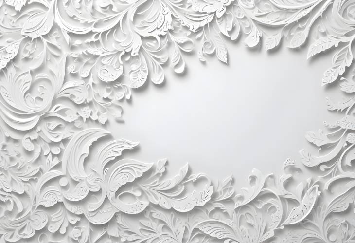 White Background with Stunning Abstract Pattern, Ideal for Banner and Graphic Design