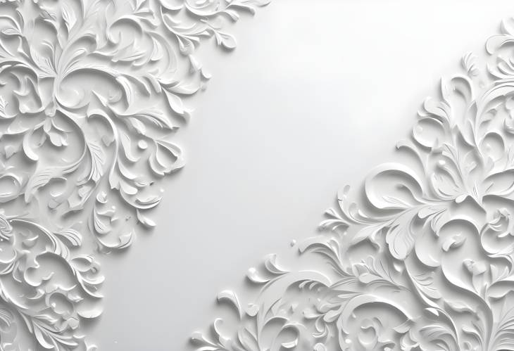 White Background with Stunning Abstract Pattern, Ideal for Banner and Graphic Design