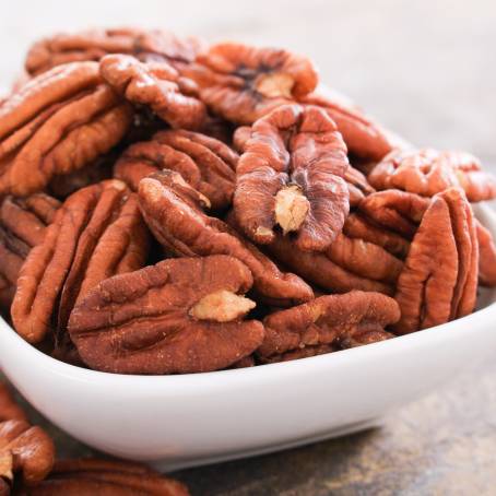 White Isolated Peeled Pecans Photo