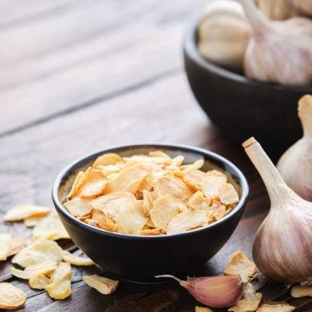 Whole Garlic and Cloves on Clean White Background