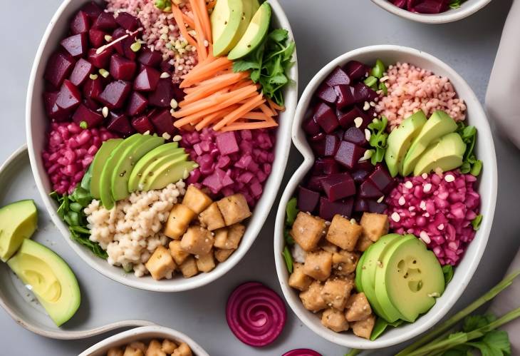 Wholesome Vegan and Gluten Free Beet Poke Bowls  A Vibrant and Nutritious Meal