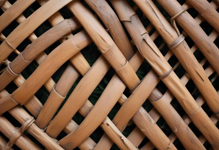 Willow Twig Basket Fragment Detailed Texture for Garden Furniture