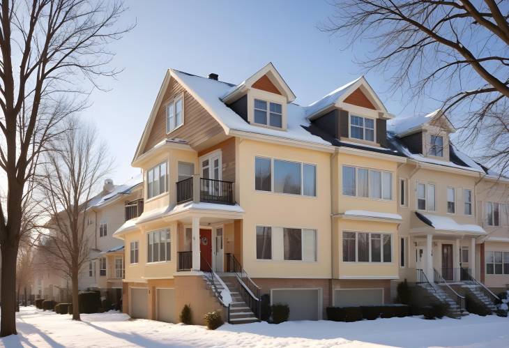 Winter Elegance A Townhouse on a Sun Drenched Day in the City