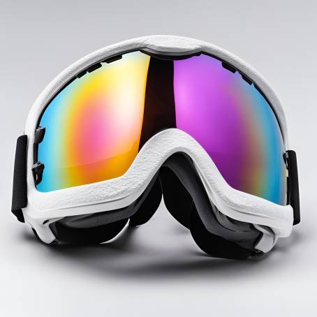 Winter Sports Ski Goggles Isolated on White Background  Essential Snow Gear