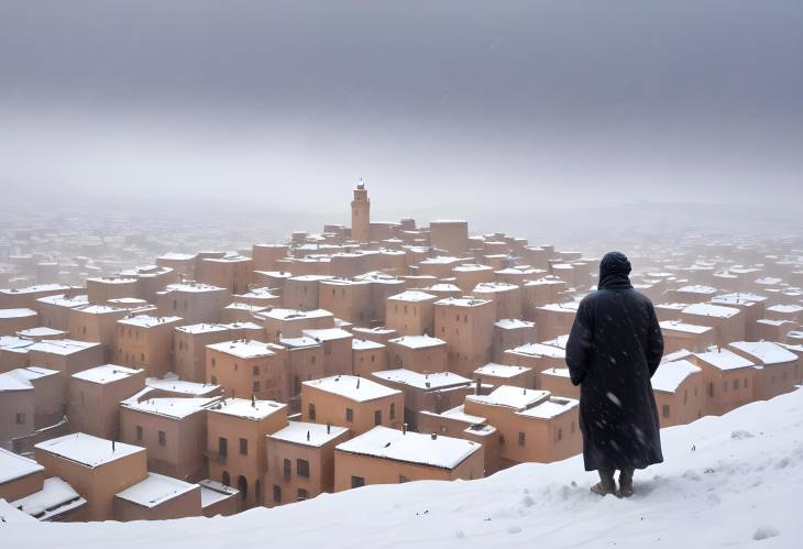 Winter Wonderland in Ifrane Snow Covered Cityscape in Morocco with Scenic Views and Snowy Streets